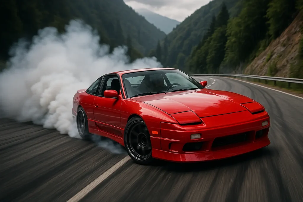 Drifting sports car in Drift Hunters gameplay