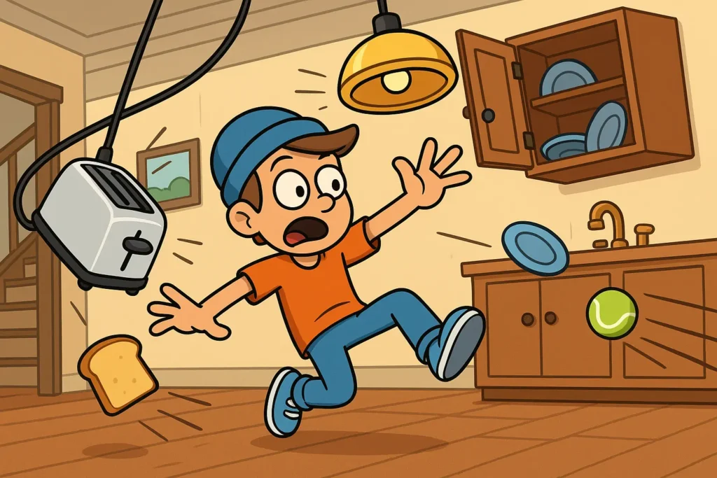 Escaping traps in House of Hazards game