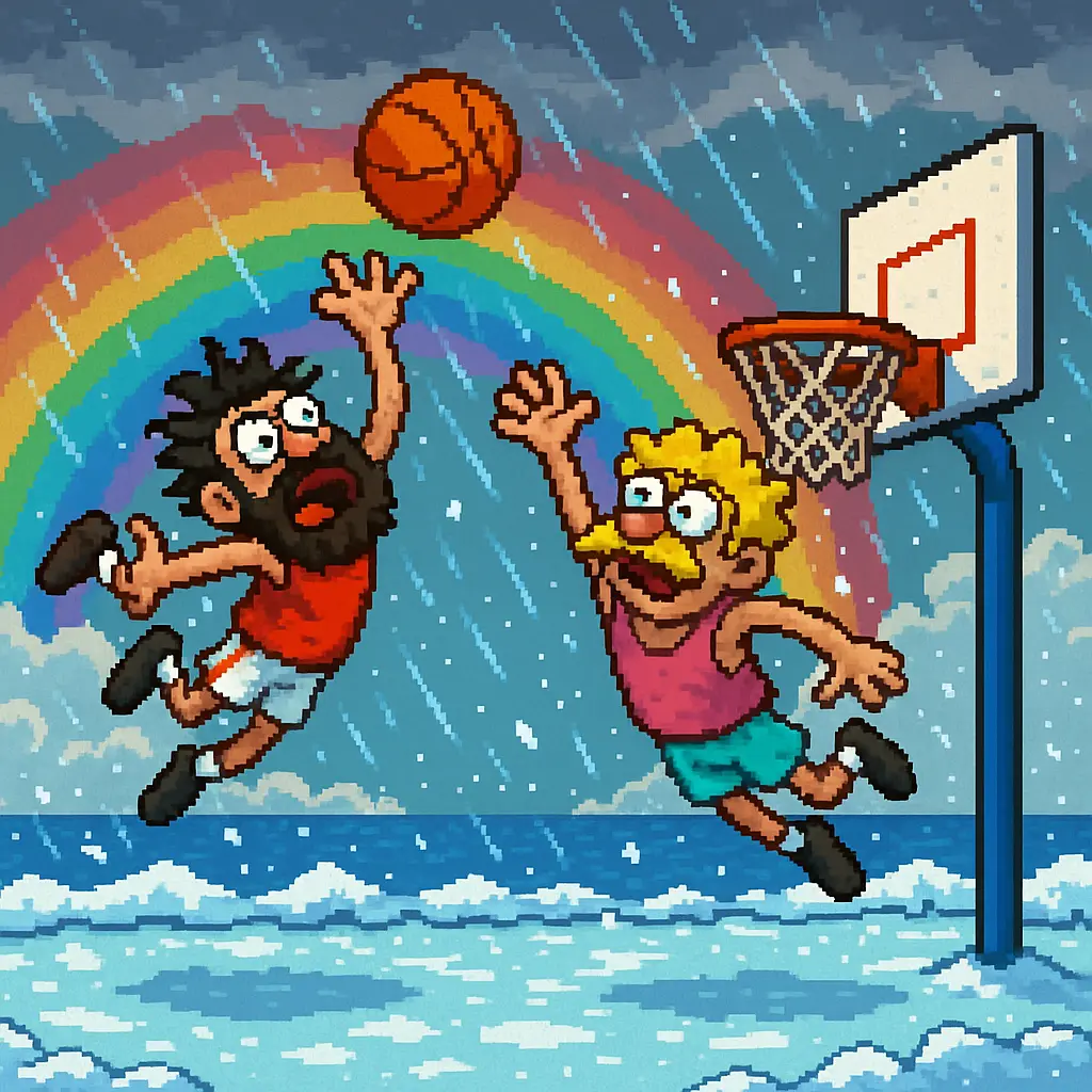 Funny basketball match in Basket Random with ragdoll players